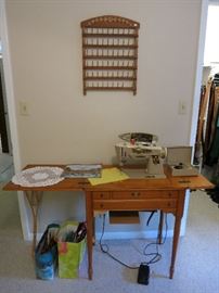 Vintage Singer Sewing Machine, Spool Thread Rack