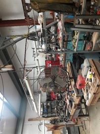 All shop fans , lights and shelving is for sale