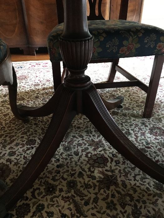 Detail of BAKER Dining Room Table Pedestal Leg