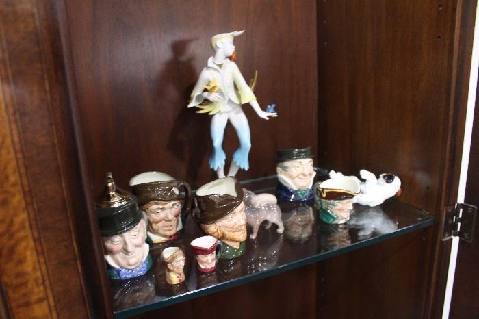  Huschenreuther figurine and Royal Doulton items