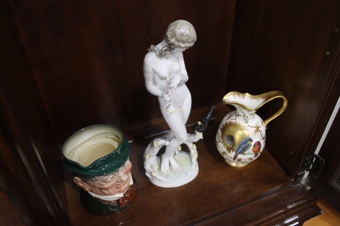  Huschenreuther figurine and Royal Doulton Toby mug