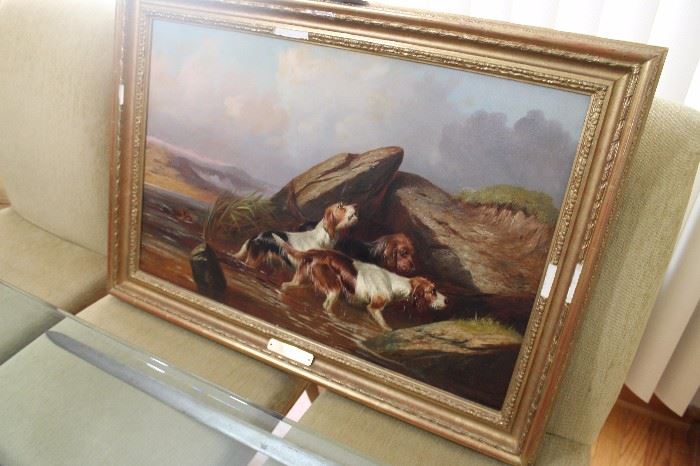 Vintage Otterhound painting Colin Graeme
