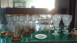 Crystal with gold trim