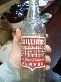 Williams Beverage. Marked Williams Bottling Co. Hawkinsville, GA. Near perfect condition.