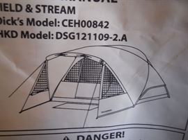 4 person tent with awning over front door