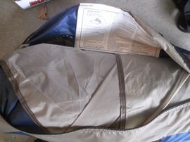 4 person tent with awning over front door