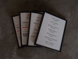 more picture frames. other wedding paraphernalia not pictured.