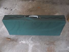 fold-up picnic table with carry case.