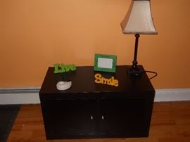 cabinet with decor accessories