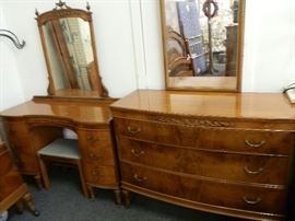 Mount Airy dresser & vanity with bench 
