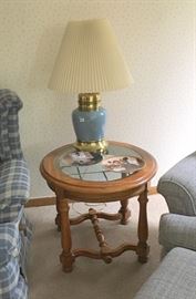 One of the glass top table