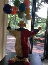 Paper clown with balloons 
