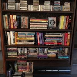 Music and movie lovers books, cassettes, CD'S, DVD's