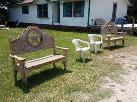 Rustic benches