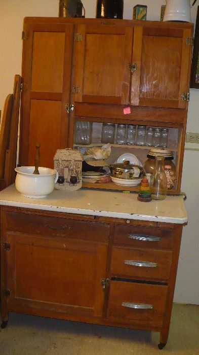 hoosier cabinet with flour bin