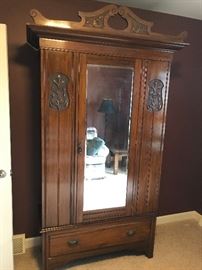 Matching beautiful wardrobe with quality carvings