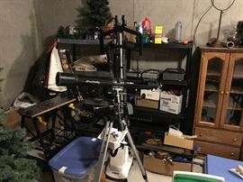 Miscellaneous tools, home supplies, and telescope