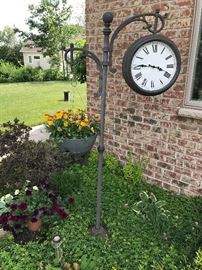 Outdoor garden clock