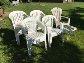 Plastic lawn chairs