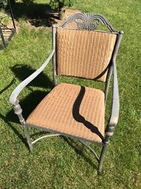 with aluminum chairs