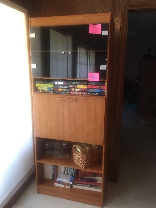 Mid Century drop down desk and cabinet