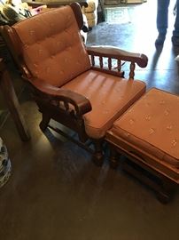 Country Chair and Ottomon