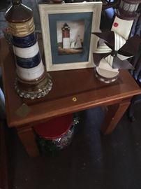 End Table and Light House Collectibles