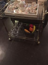 Brass Tea Cart / Tea Set
