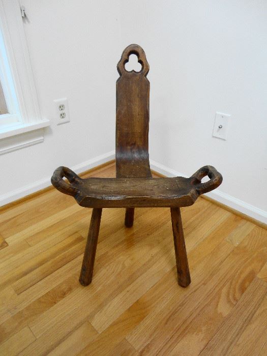 Antique Spanish birthing chair from Madrid
