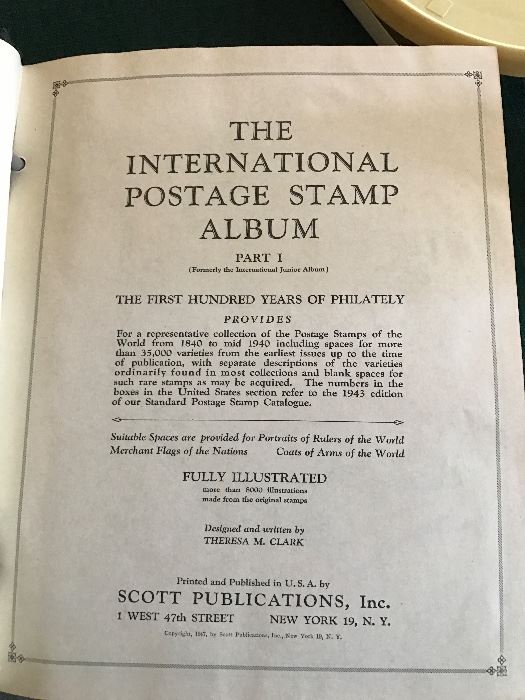 The International Postage Stamp Album Part 1. Partially filled