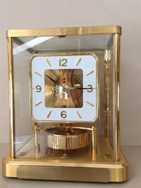 A Jeager Le Coultre clock mantel brass Atmos