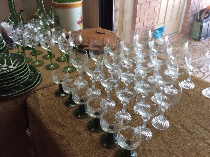 Crystal set & German wine glasses