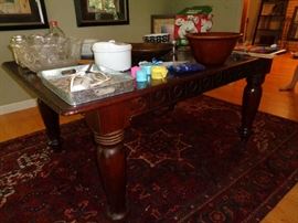 dining table, area rug