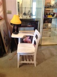 Old Wooden School Desk