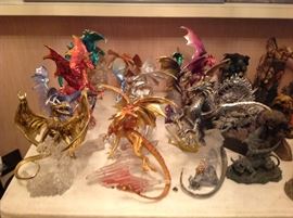 Complete 12 piece set of Crystal Dragons from The Franklin Mint.  Discontinued in 1998.  EXCELLENT CONDITION!!  Set retails for $2000, will take $1500 for full set.  May consider selling individually.