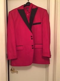 Red Suit with Pants, Vest, Shirt & Jacket.  Size 2XL