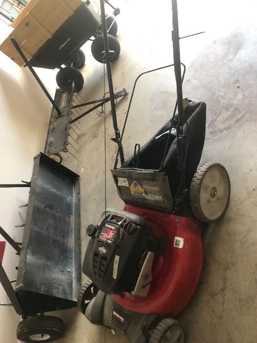 #39 Yard machine 21 inch 190 CC push mower $100
#41 Craftman Aerator $75
#42 Aerator for mower $75