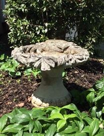 Vintage Concrete Garden Bird Bath