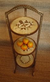 V. Italian Florentine 3 Tier Folding Dessert Stand