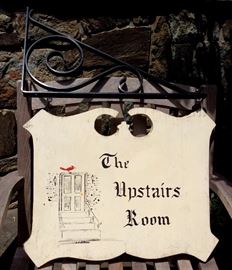 Custom Sign with Wrought Iron Mounting Bracket