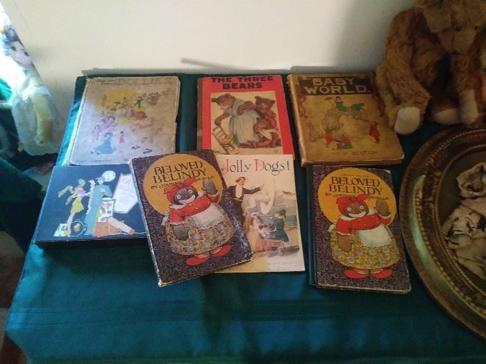Nice collection antique children's books including Beloved Belinda