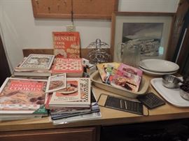 more cook books and serving dishes