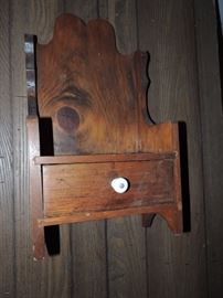 hand made shelf with drawer