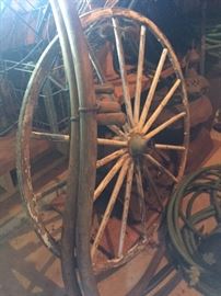 Antique carraige wheel