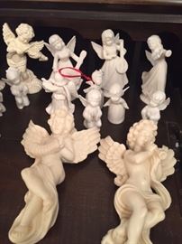 Porcelain and resin angel collection