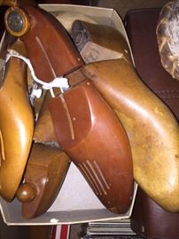 Vintage wooden shoe forms