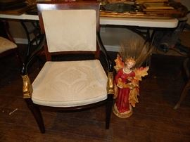 Side chair & large ceramic fall Angel