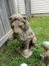 Beautiful antique lion statue