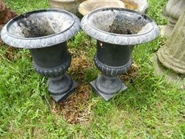 Vintage matching door urns - very heavy