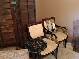 Flip top table, matching chairs